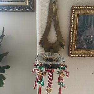 Pair of antique brass sconces